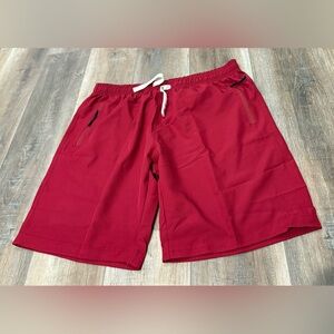 Men's Red Athletic Shorts
